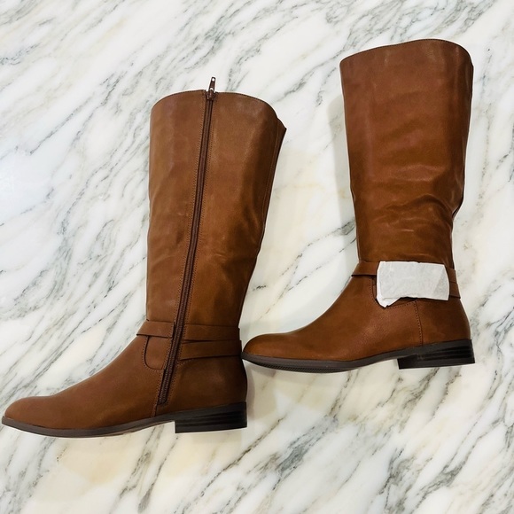 New! Style & Co Kindell Tall Riding Bourbon Brown Boots Size 6.5 - Picture 4 of 11